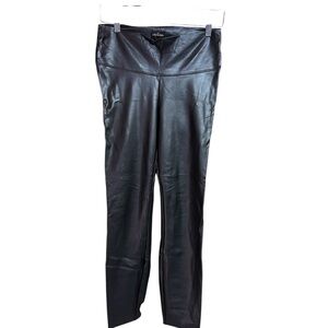 White House Black Market Black Leather Leggings